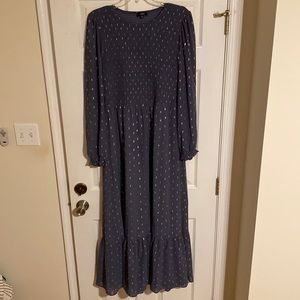 Lulu’s Long Sleeve Purple Prairie Midi Dress